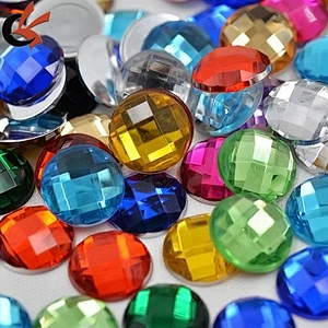 Custom Round Sew On Assorted color Loose Acrylic Rhinestone