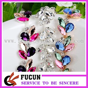 wedding dress decorative colors rhinestone chain