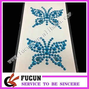 self adhesive Holiday Decoration Use acrylic rhinestone sticker sheet for Wall mirror decoration