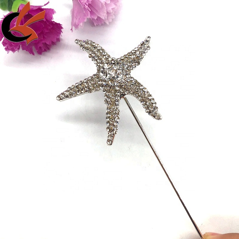 New product party birthday decorative star shape crystal rhinestone cake topper