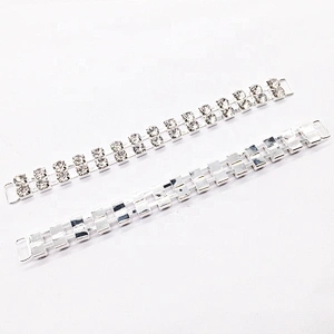 High Quality Korean Rhinestone ss28 Crystal AB Stone Bikini Connector for Swimsuit