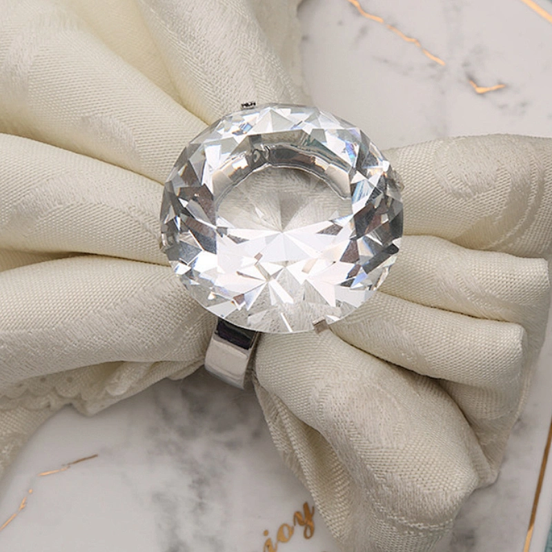 hot sale crystal diamond napkin ring for wedding table decoration