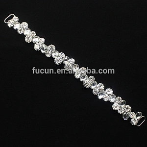 factory wholesale fashion bling crystal rhinestone bikini connector