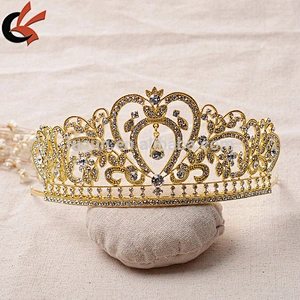 Bridal Rhinestone silver tone clear Crystal crown Headpiece Hair tiara