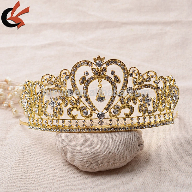 Bridal Rhinestone silver tone clear Crystal crown Headpiece Hair tiara