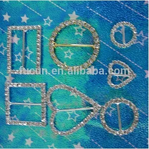 10mm oval shape rhinestone slider buckles