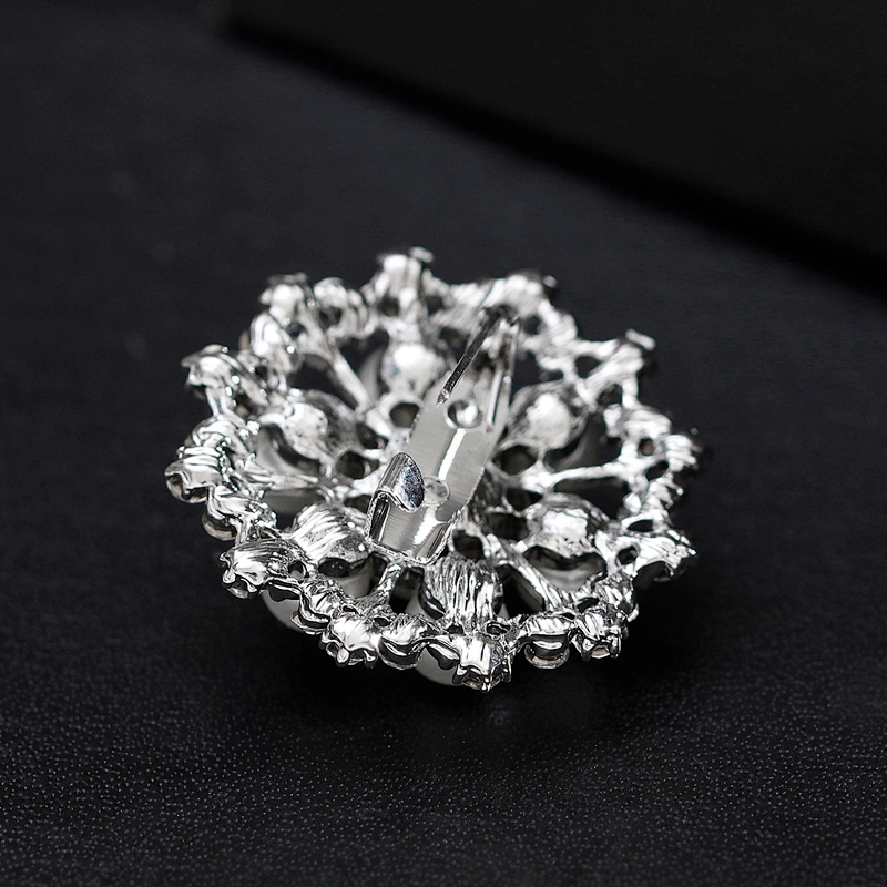 hot sale elegant pearl rhinestone brooch for wedding decoration