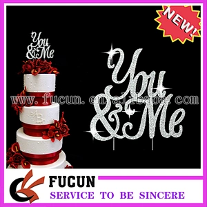 Wedding Diamante letter cake pick Letter Diamante Crystal Cake Toppers