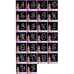 Wedding Diamante letter cake pick Letter Diamante Crystal Cake Toppers