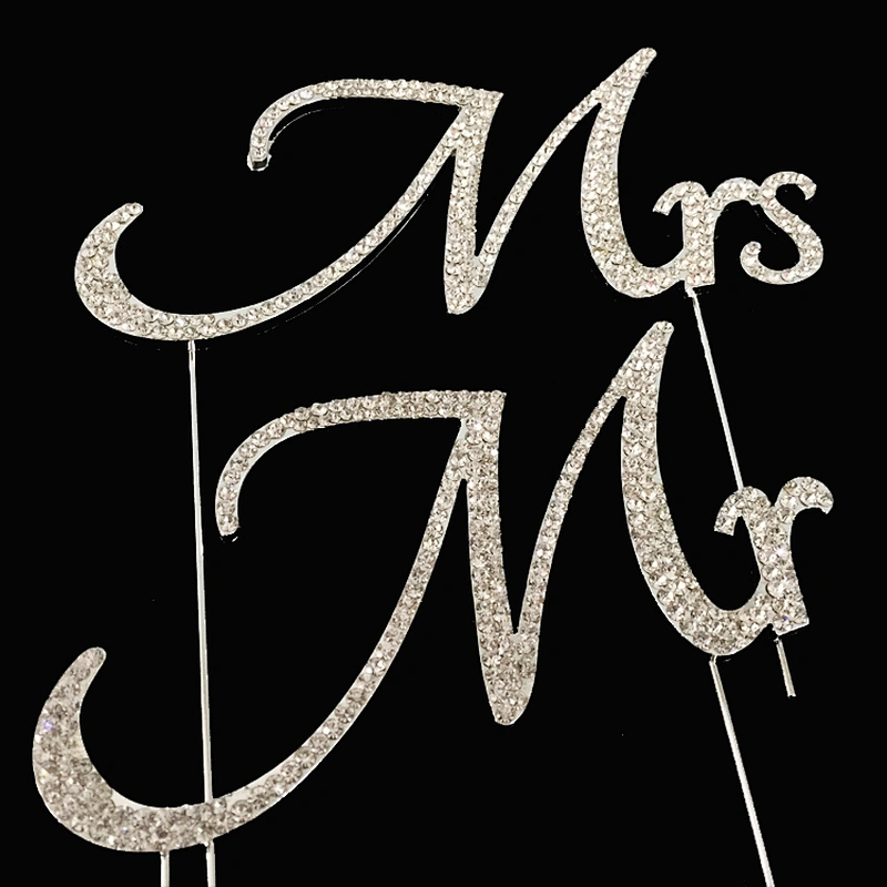 Wedding Favors Mr & Mrs Rhinestone Crystal Cake Topper