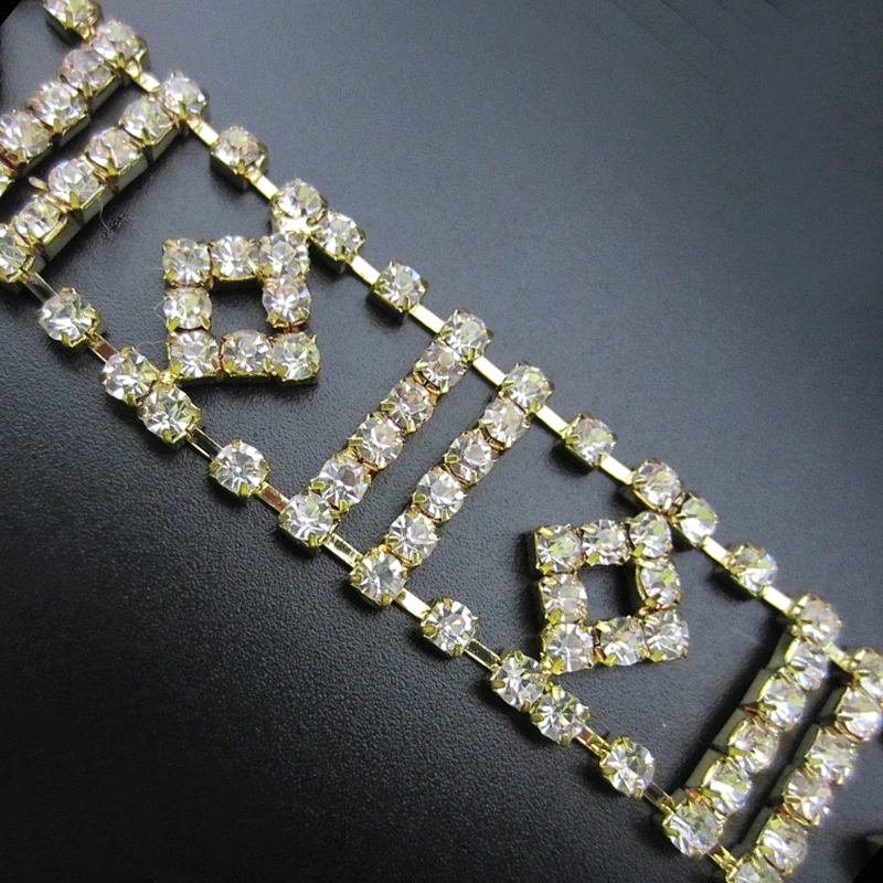 charming rhinestone trim for wedding dress rhinestone cup chain trimming