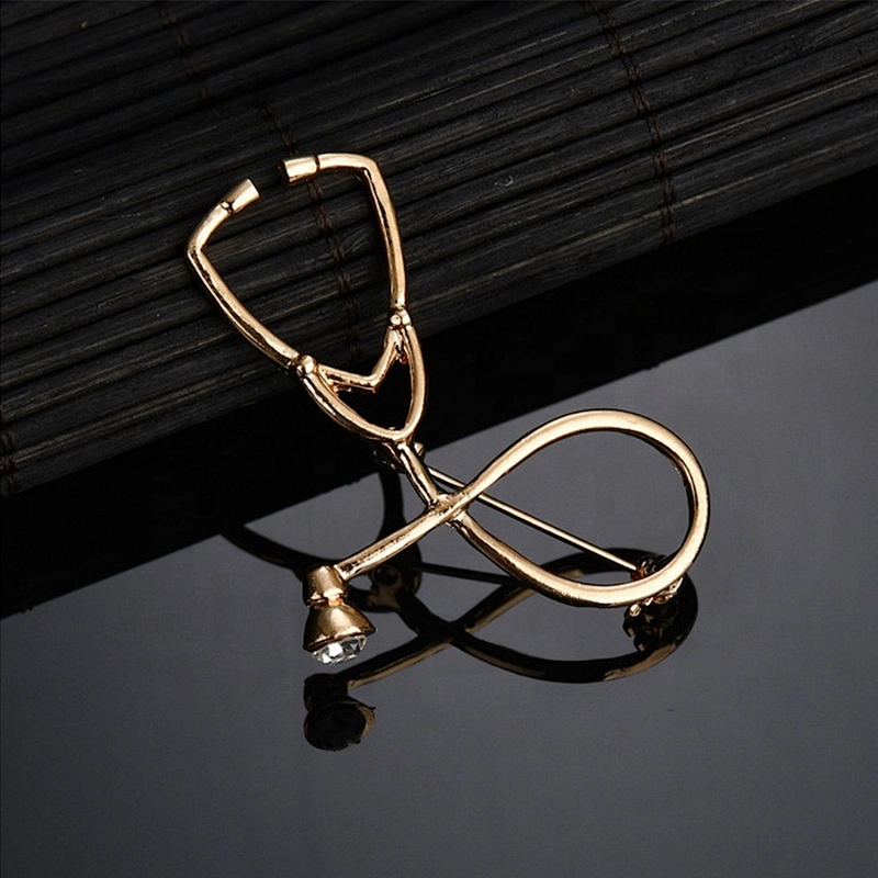 wholesale rhinestone doctor stethoscope brooch