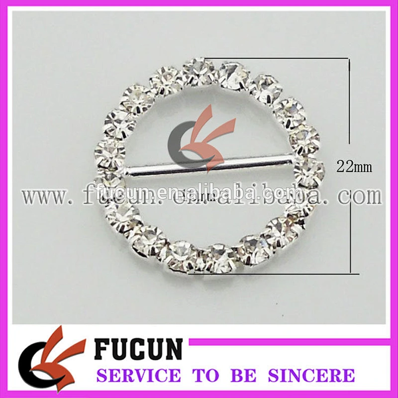 22mm single row round rhinestone buckles for invitation wedding
