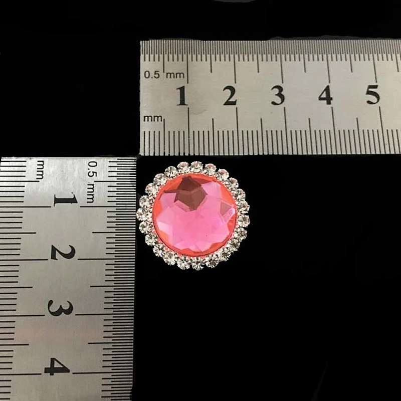 22mm flat back round rhinestone fancy brooch for wedding invitations