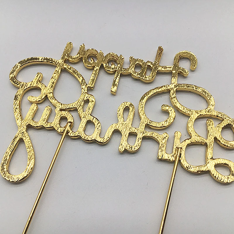Happy Birthday Rhinestone Cake Topper for Birthday Party Decorations
