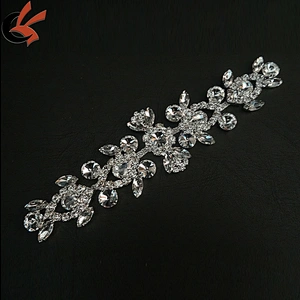 wholesale Wedding Bridal Sash Crystal Rhinestone Applique headpiece applique