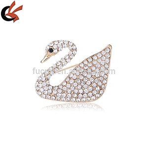 China Factory Custom Swan rhinestone brooch