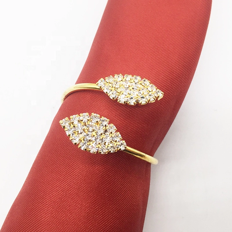 Stocked Crystal Feature Cheap Simple Style Napkin Rings for Wedding