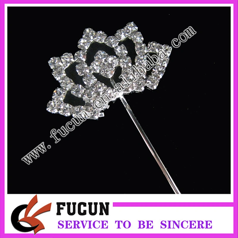 small crown rhinestone cupcake decoration wedding diamante cake topper pin