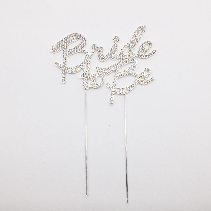 high quality wedding occasion bride to be rhinestone wedding cake toppers for bride