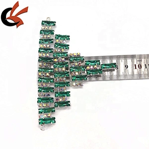 Carnival Dress decoration green color crystal rhinestone buckles