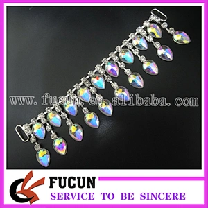 Rhinestone Crystal AB Gems Pendant Bikini Connector Swimsuits Headbands Connector