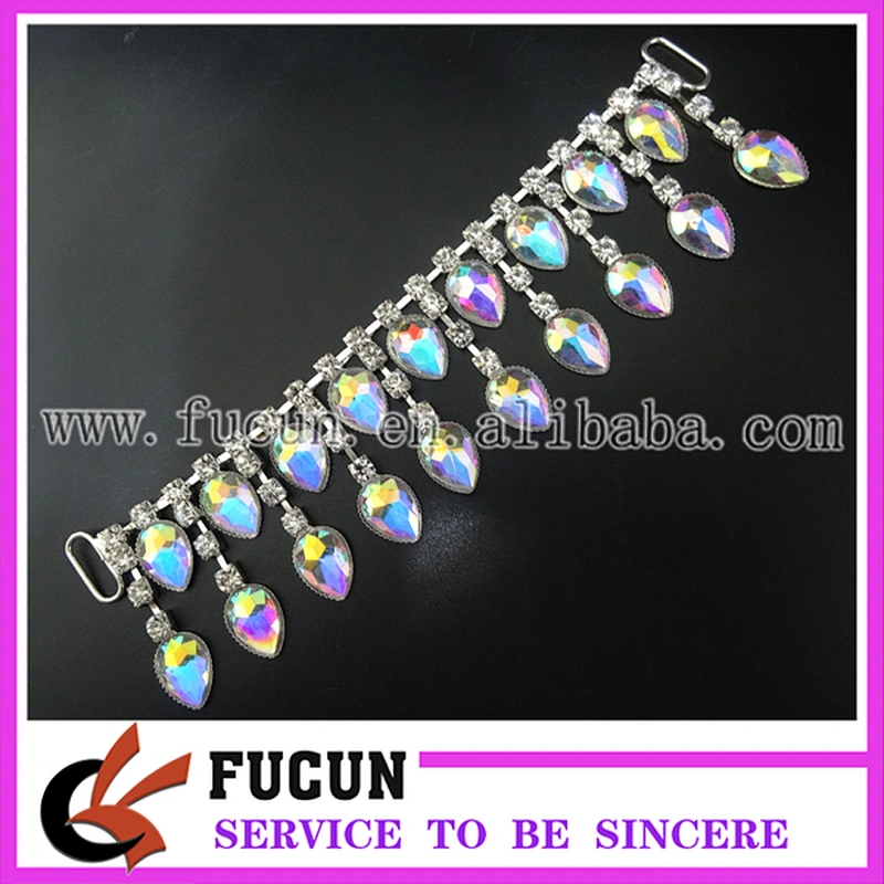 Rhinestone Crystal AB Gems Pendant Bikini Connector Swimsuits Headbands Connector