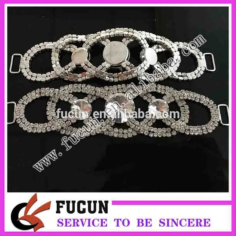 fashion high quality metal rhinestone bikini connector