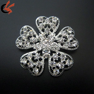 bling rhinestone flower brooch for wedding garment decoration