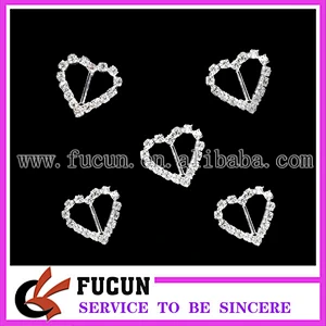 Wholesale Rhinestone Heart DIY Invitation Ribbon Slider