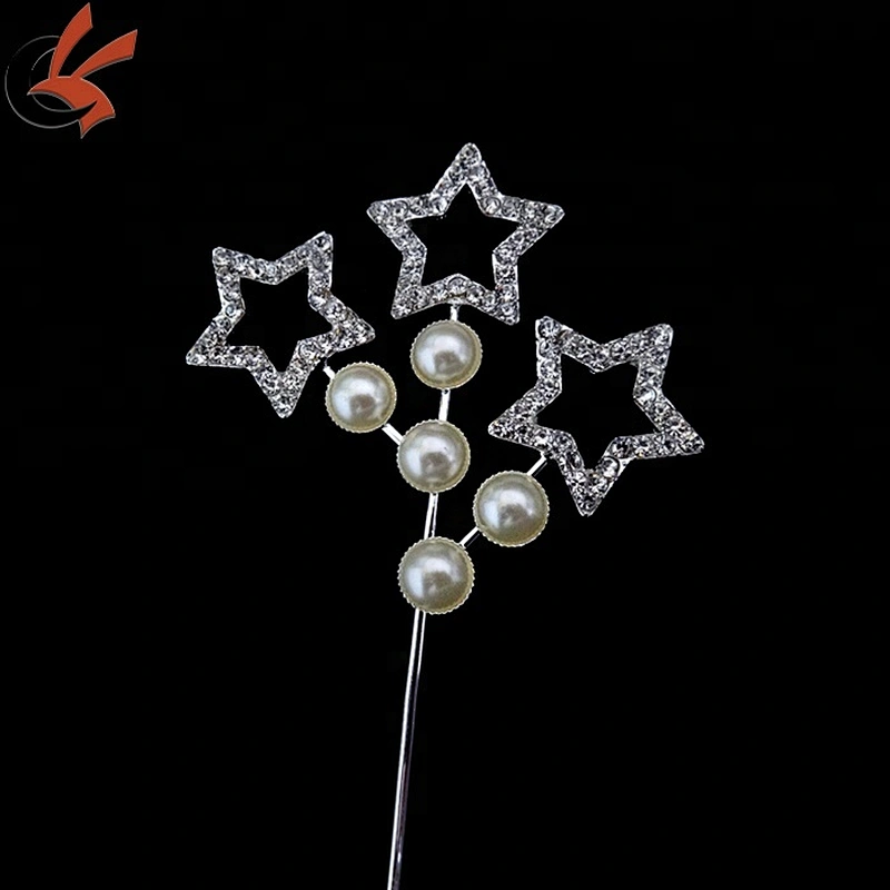 China Supplier  Pear Rhinestone Star Tree Rhinestone Cake Topper