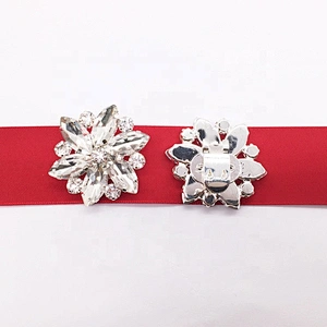 High-heel Shoe Sandals Clip Clasp Buckle Rhinestone Flower Shoe Accessories