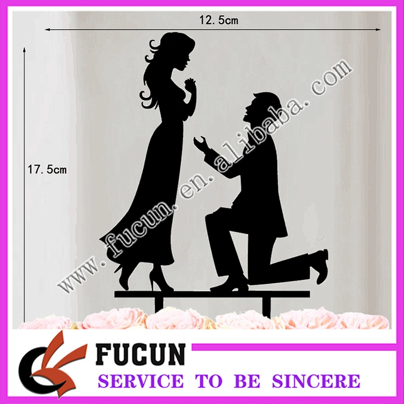 wedding favors Silhouette Love Birds Kissing acrylic cake stand ,cake topper ,cake pick
