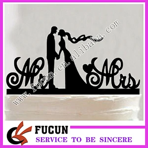 Acrylic wedding cake topper