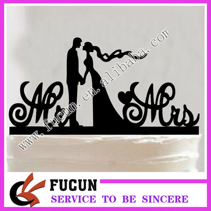 Acrylic wedding cake topper