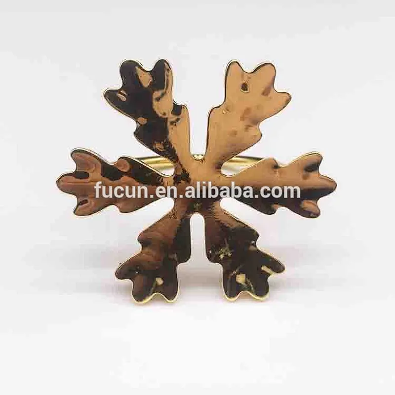 Wholesale fashion design Metal gold plating Napkin Ring for wedding