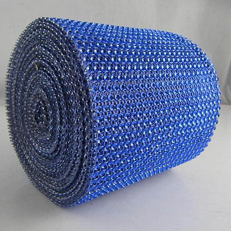 24 Row Imitation Assorted Color Diamond Ribbon Trim Wrap Mesh for Wedding Decoration