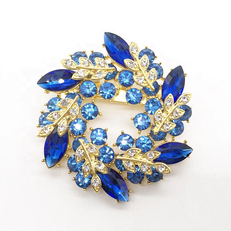Custom Crystal Glass Jewelry lady shoulder rhinestone brooches wholesale