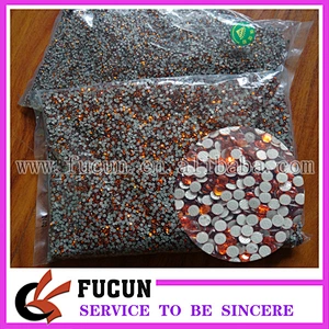 Hot-Fix Iron-On Flat-Back Beads Rhinestones Multi Color & Size Selection