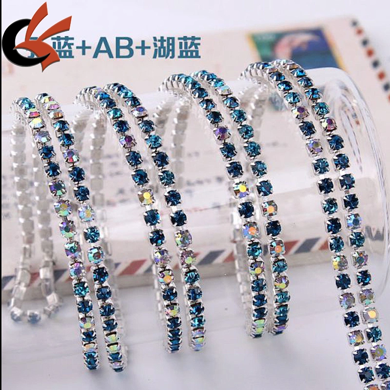 Density Mix Colors Rhinestones Cup Chain Glass Strass trim