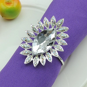 China Factory Made Table Accessories Crystal Napkin Holder Wedding Table Dinner Decor