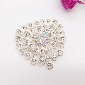 2019 latest fashion lace design brooch electroplating craft women accessory fabric brooches