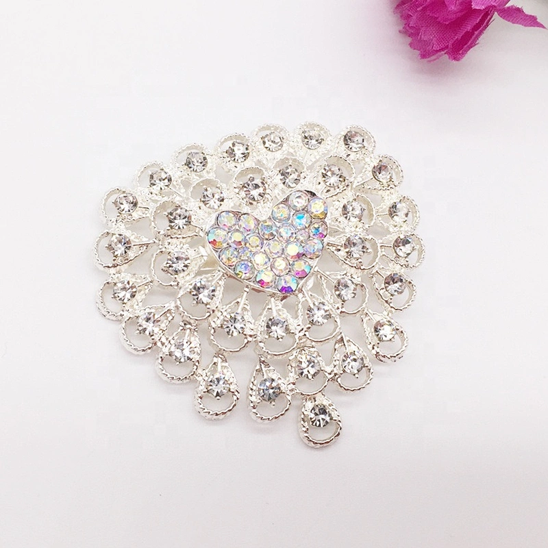 2019 latest fashion lace design brooch electroplating craft women accessory fabric brooches