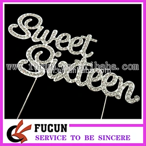 Hot sale crystal Sweet Sixteen birthday cake party centerpiece/diamond candelabras decorations