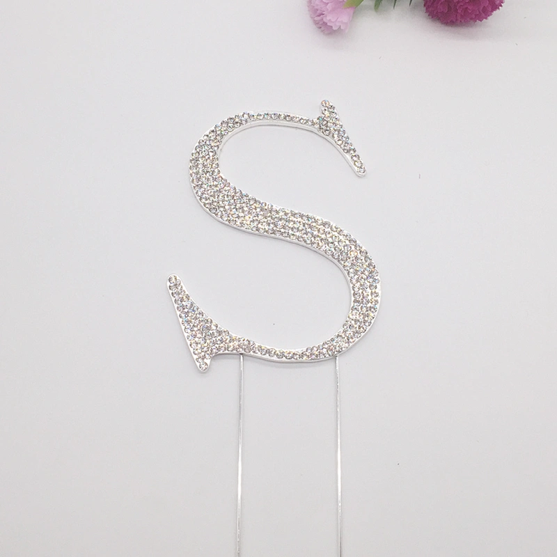 12cm A to Z a set of capital alphabet crystal birthday cake topper