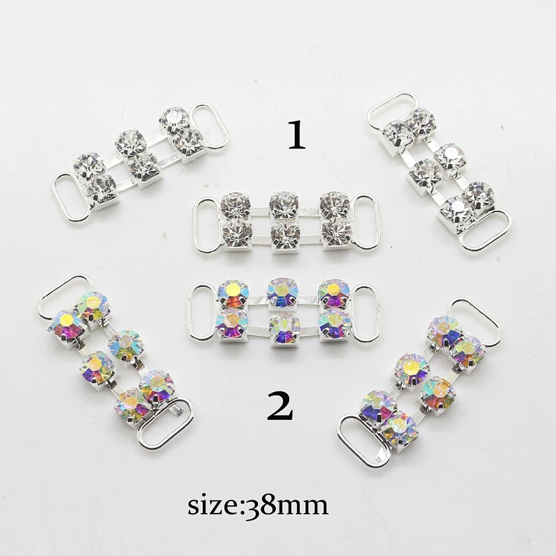2018 new 2 rows AB stone small bikini connector buckle for Swimwear