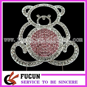 New products 2016 cute bear cake topper party decoration supplies wholesale