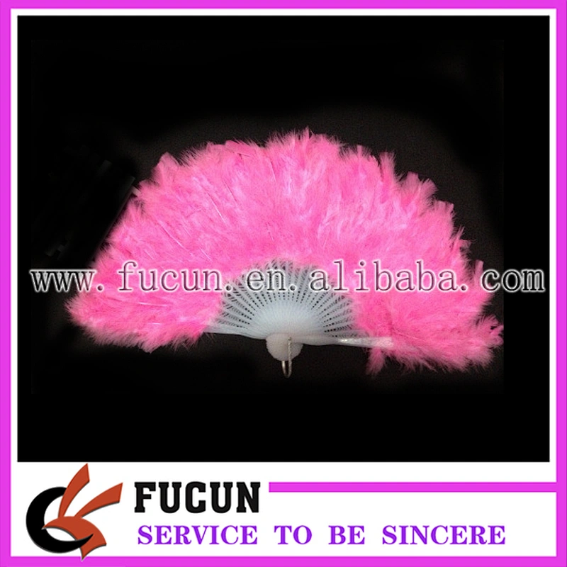 28 pieces plastic skeleton dancing white feather fan