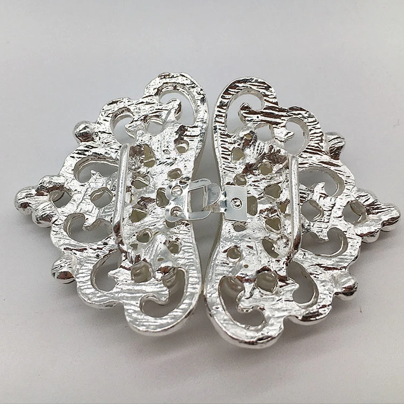 fashion decorative wedding jewelry rhinestone pearl clasp closure buckles