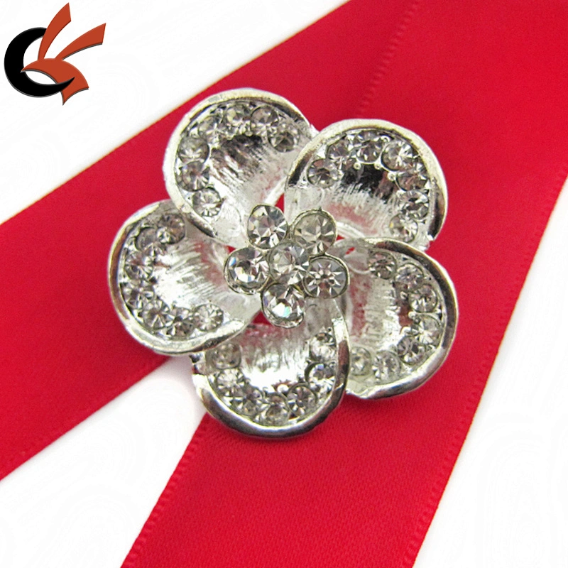 Vintage Flower Rhinestone Brooch Buckles
